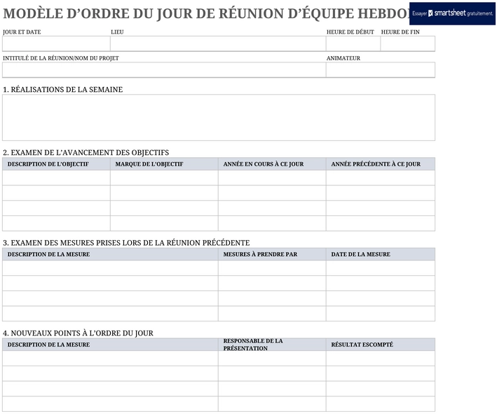 agenda-reunion-hebdomadaire-organisation-efficace