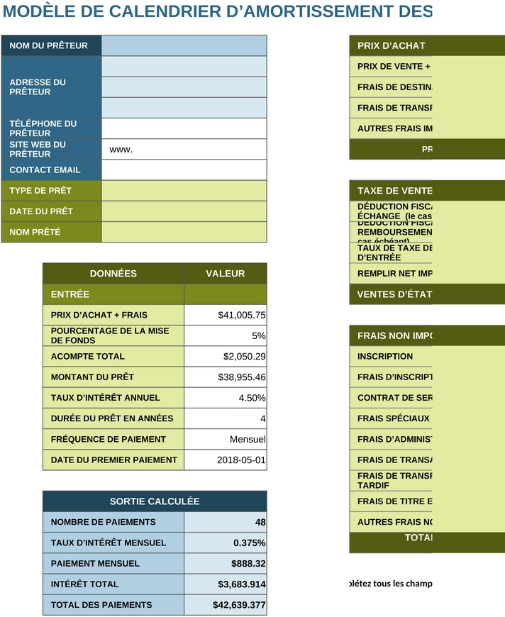 calcul-amortissement-pret-auto-excel