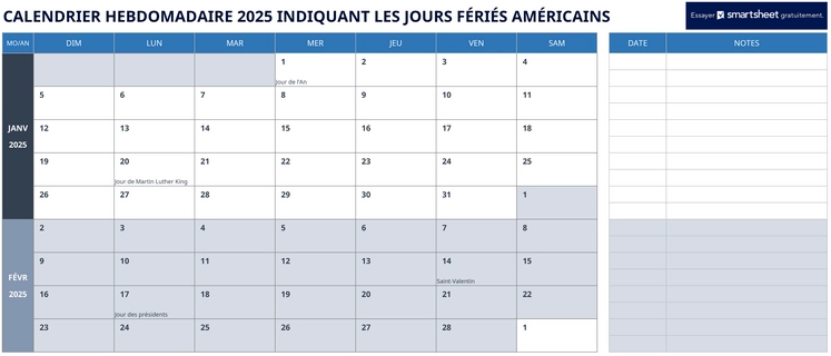 calendrier-hebdomadaire-avec-jours-feries-us