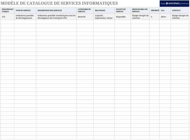 catalogue-de-services-informatique-modele-excel
