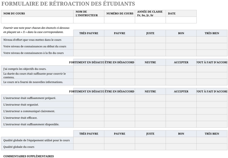 formulaire-feedback-etudiant-modele-excel