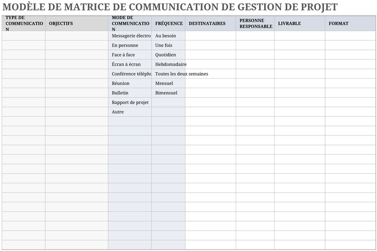 matrice-communication-projet-modele-excel