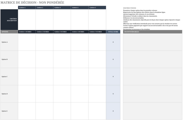matrice-de-decision-analyse-options