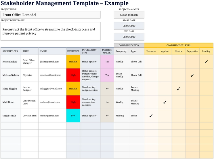 modele-gestion-parties prenantes-excel